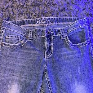 Rare. y2k. bootcut jeans: ripped on bottom